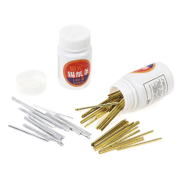 Strumento 100PZSLocksmith Finito Lamina di latta Striscia Oro e Argento Lamina di latta Consuma Le