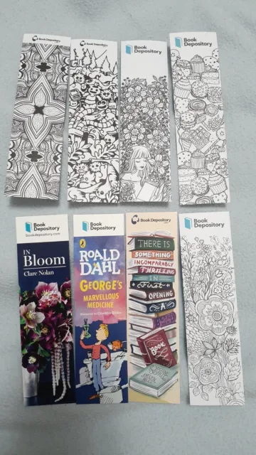 Lot Of 8 book depository Bookmarks Coloring