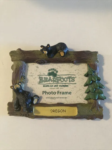 Oregon Bears with tree Photo Frame Magnetic Bearfoots by Jeff Fleming