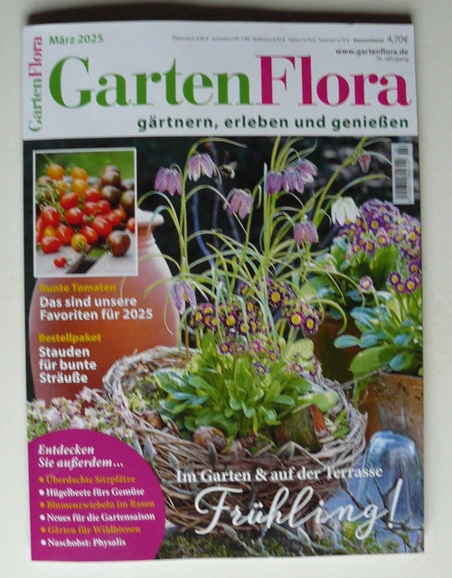 GARTEN FLORA, AUSGABE März 2025, 3/2025, 1 x gelesen, neuwertig! EUR 1