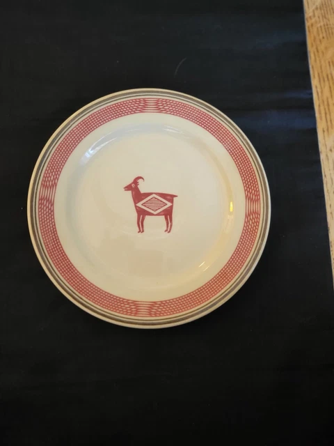 Beautiful Santa Fe Railroad Mimbreno China Footed Salad Plate