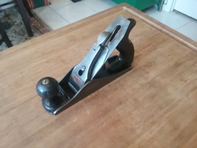 Vintage Stanley Bailey No3 Wood Plane * Kidney Cap* Flat Bottom- USA