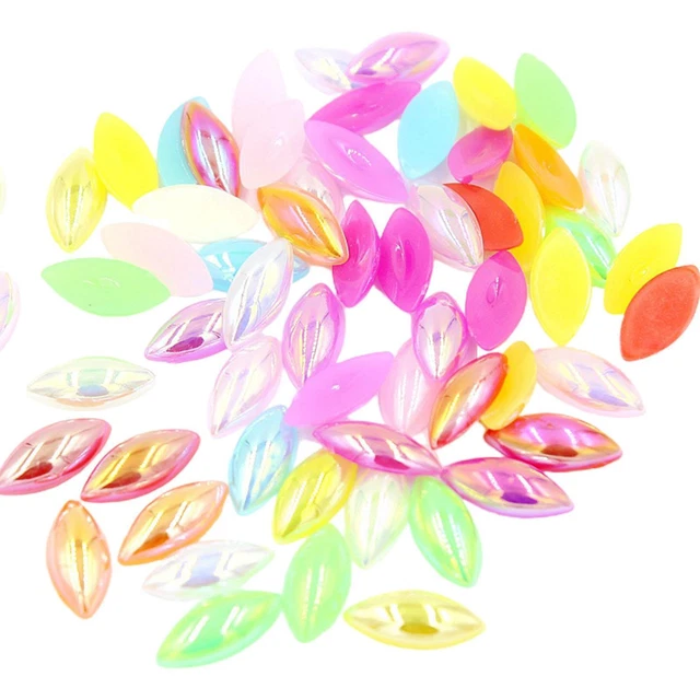 50 STÜCKE AB Tropfenform Kristall Acryl Strass Flatback Fancy Stones für