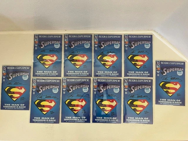 Dc Comics Reign Of The Supermen #78 Signed W/Coa Lot Of 10