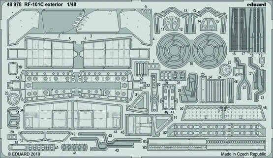 48978 Rf-101C Voodoo Exterior For 1/48 Kitty Hawk Model Kits