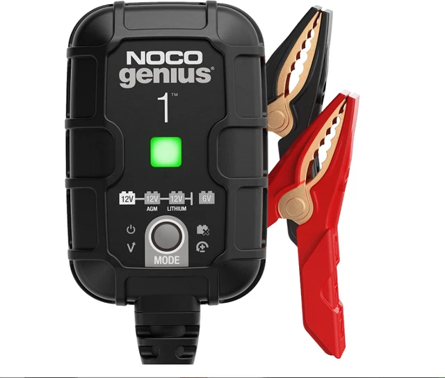 NOCO GENIUS1UK, 1AMP FullyAutomatic Smart Charger, 6V And 12V Battery