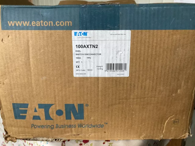 Eaton Mem Unfused Switch Isolator Disconnector Exel 100A 100 Amp TPN 100AXTN2