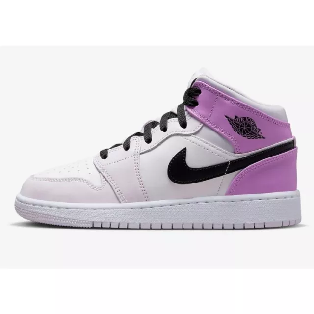 Zapatos Nike Air Jordan 1 Mid GS Chica Mujer DQ8423 501 Blanco Rosa Original