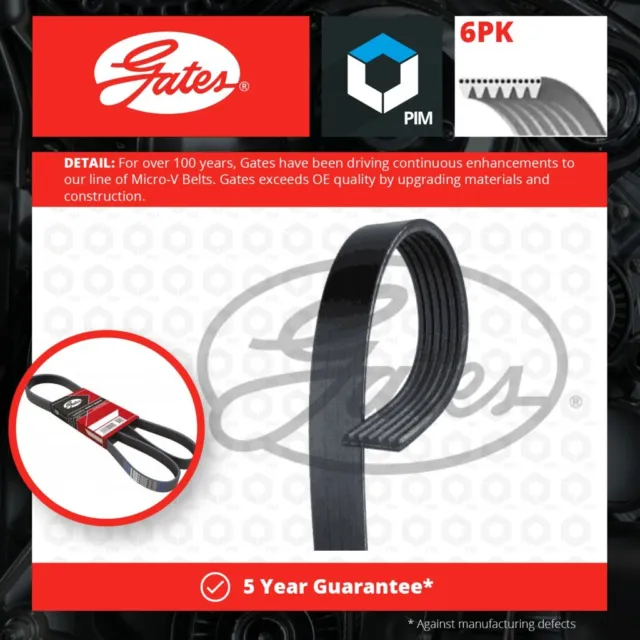 6 Rib Multi V Drive Belt 6PK1416 Gates Genuine Top Quality Guaranteed New