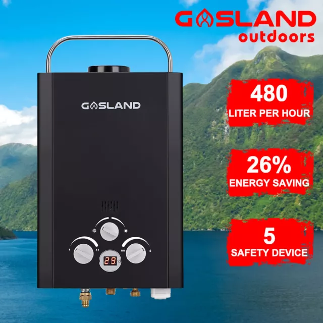 GASLAND Gas Hot Water Heater Portable Instant LPG Tankless Outdoor Shower System