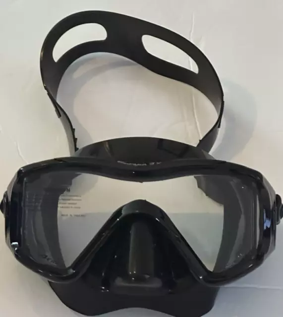 Europe 3 X Adult Mask, 2 Lens Snorkeling Freediving Mask.