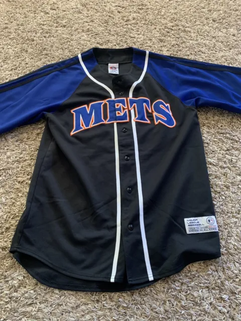 New York Mets Jersey, Size L 12/14 True Fan, Blue/Orange/White AAB93