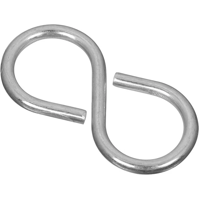 National Hardware N121-277 V2072 2-1/8" Closed S Hooks (3 pcs) Zinc Plated Steel