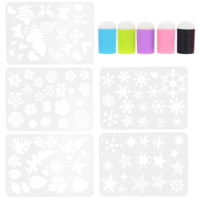 1 Set Stanzen Schwamm Daubers Finger Malerei Schwamm Schwamm Briefmarken