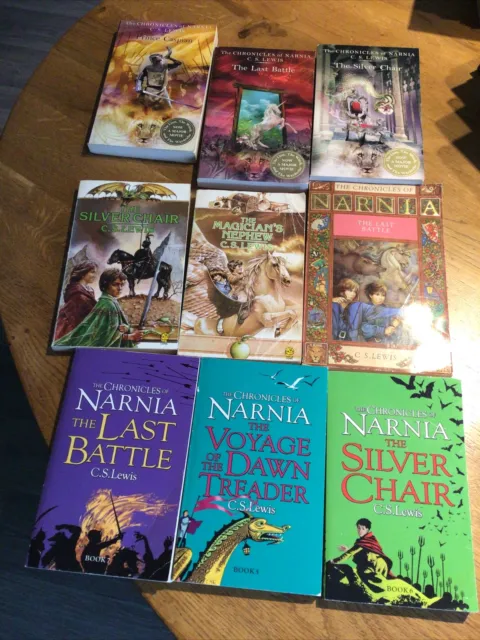 Childrens C,s,  lewis Narnia  mixed  book bundle some vintage - X9 Ppb S