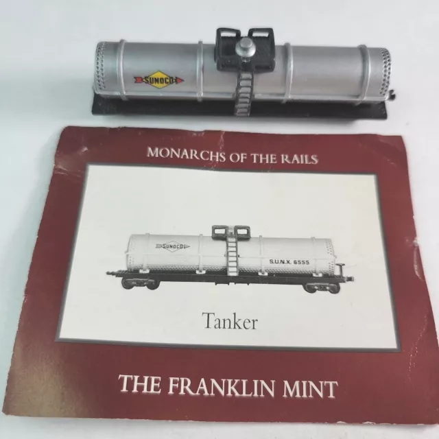 Tanker Train Car Sunoco Railway Tanker The Franklin Mint Monarchs Of The Rails
