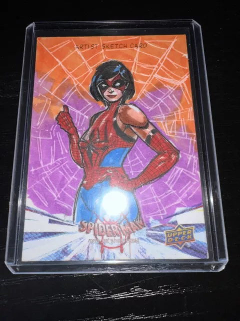 Spider-Man Into the Spider-Verse Bnfer 1/1 Sketch Card Spider-Girl