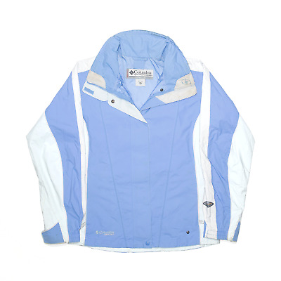 COLUMBIA VERTEX Pioggia con Cappuccio Regolare blu nylon giacca Ragazze XL
