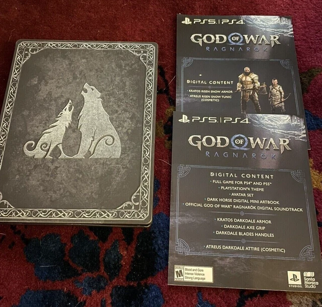 GOD OF WAR Ragnarok PS5 Steelbook + Digital Game Code + Digital Extras