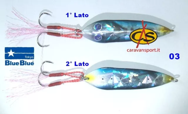 Artificiale Sea Ride Jig Col 03 Blueblue 60 Gr Blue Blue Metal Slow Lure Señuelo