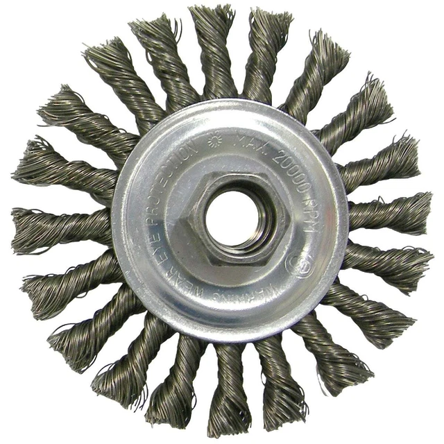Weiler Vortec 4 pulgadas Torcido/anudado 0,020 pulgadas Rueda de alambre amoladora angular 36055