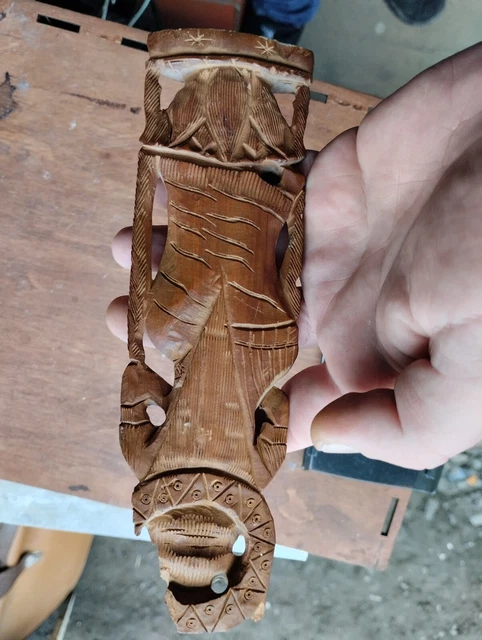 vintage wooden figure for restoration 4