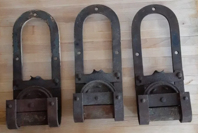 3 Antique Barn Door Rollers Working Condition