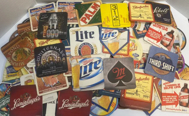 Mix Lot of 154 Coaster Collection Cardboard Beer Ale Lager Coasters Pub Bar