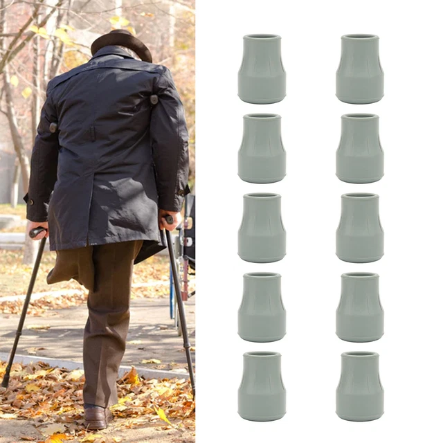 10 PIEZAS Puntas de muleta Antideslizantes Puntas de caña Protector 22 mm Diámetro Interior NUEVO