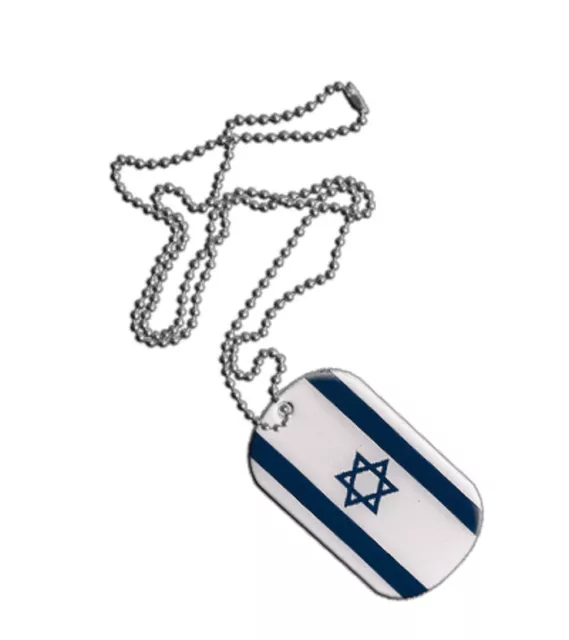 Dog Tag Fahne Flagge Israel DogTag 3x5cm Kette mit Anhänger
