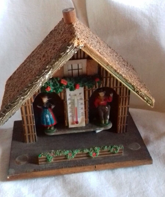 Ancien Chalet Bois Thermometre Alsacien Alsacienne