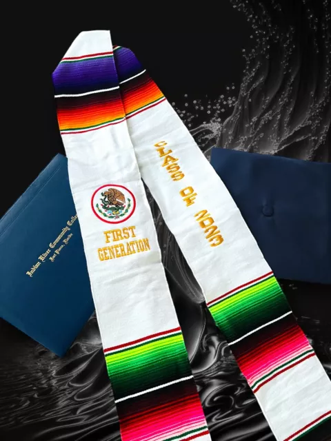 Mexican zarape graduation sash class of 2023 sarape stole grad Estola Sashes