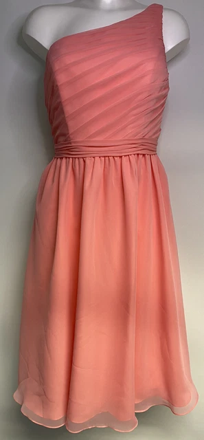 Abito da damigella d'onore/prom rosa salmone Emma Bridal. Taglia 4. Nuovo con etichette