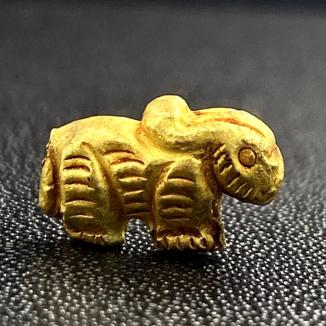 Vintage Gold bead Animals Cow figures Beads from Pyu Period South east Asia
