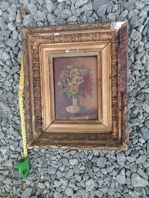 TABLEAU JEUNE FILLE CADRE NAPOLEON III 19 ème siècle HUILE EUR 290,00 - FR