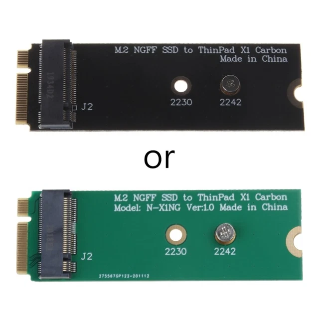 FOR M.2 NGFF SSD to Fit for ThinkPad Carbon 20+6pin SSD Adapter Board £ ...
