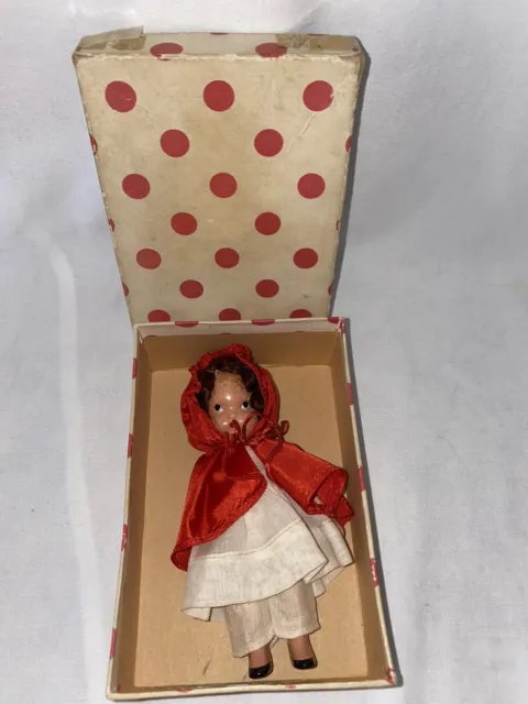 #116 Vintage Bisque Nancy Ann Storybook Doll ~Little Red Riding Hood with Box