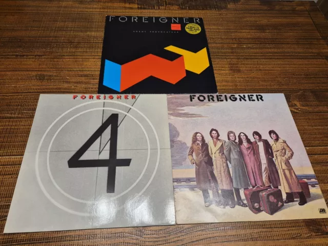 3 LPs Vinyl Sammlung Foreigner 4 (Four) Agent Provocateur Same