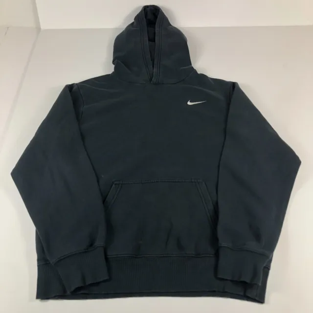 Nike Sweater Youth Extra Large Black White Faded Stain Pullover Hoodie Black Tag