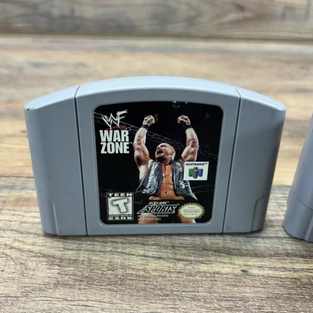 WWF War Zone Nintendo 64 & WCW vs. nWo World Tour Wrestling 2 N64 Game Lot 2