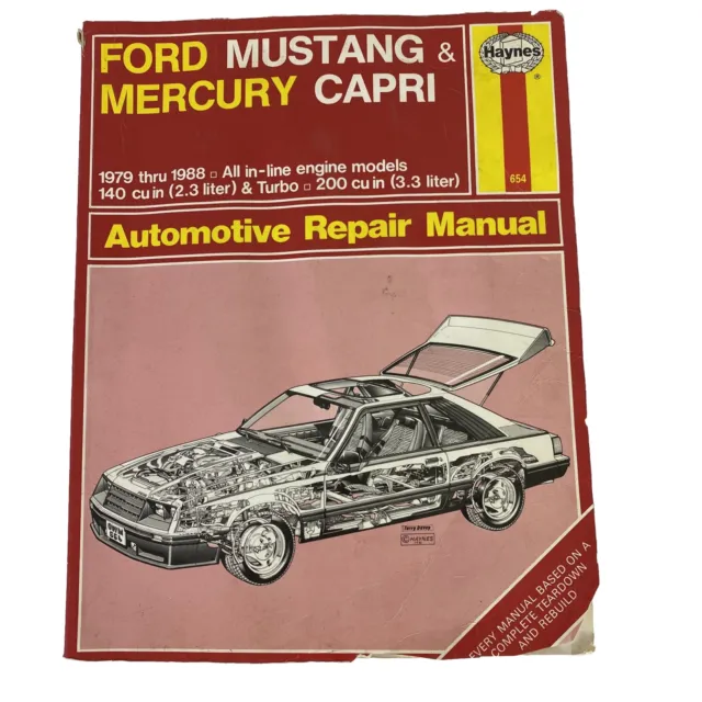 Ford Mustang Haynes 1979 1988 Mercury Capri Auto Repair Manual 654 Restoration