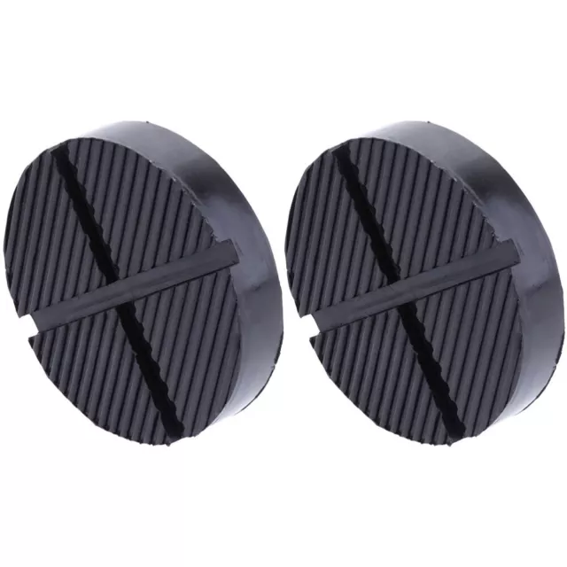 2pcs Slotted Rubber Jack Pad Trolley Jack Saddle Pad Rubber Car Jacking Pad