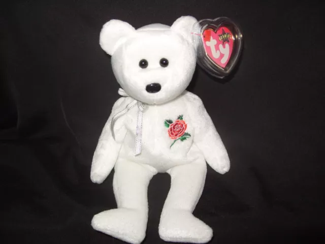 Ty Beanie Baby Rose - England  Bear - Mint Condition - Retired With Tags