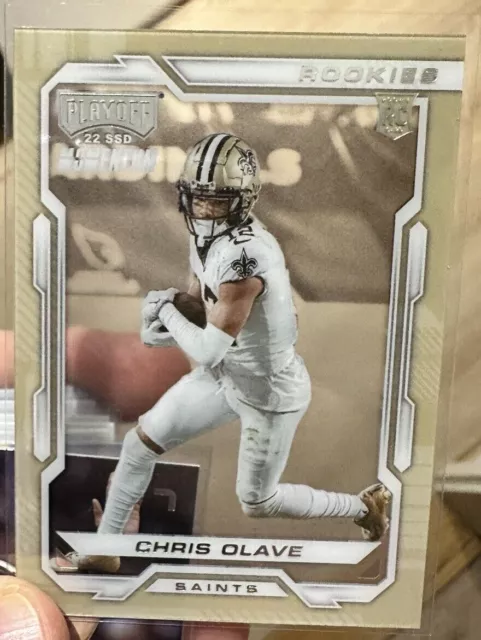 Chroniques de football 2022 Chris Olave Playoffs Momentum Rookie # PMR-9 Saints