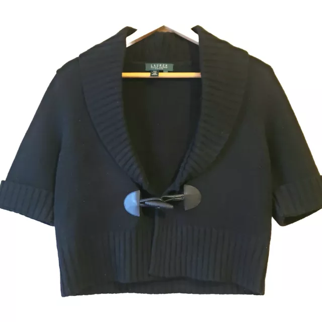 SPORTMAX MAX MARA Gray Knitting Yarn Wool Crop Sweater Cardigan