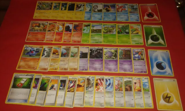 Lot 50 Cartes Pokemon Differentes  Sans Double Ni Gx/Vmax +3 Cartes 100Pv Vf Fr