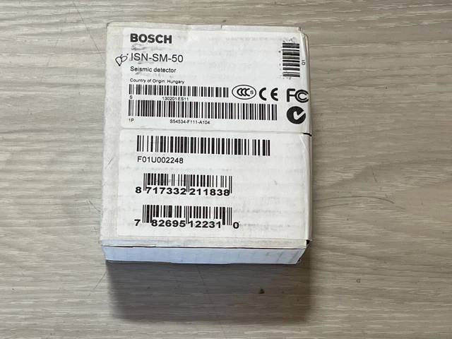 New sealed Bosch ISN-SM-50 Seismic Detector 8 to 16V DC, 4m g Radius New sealed Bosch ISN-SM-50 Seismic Detector 8 to 16V DC, 4m g Radius
