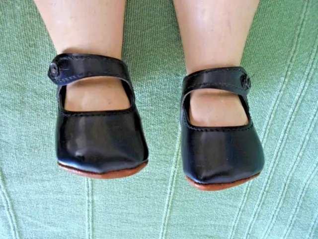 Paire de chaussures de Poupée Ancienne - Etat impeccable - Long : 8 cm