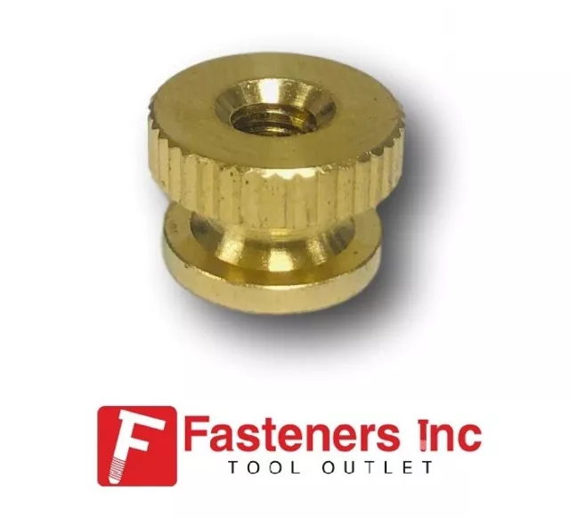 Solid Brass Knurled Thumb Nuts - All Sizes & Quantities