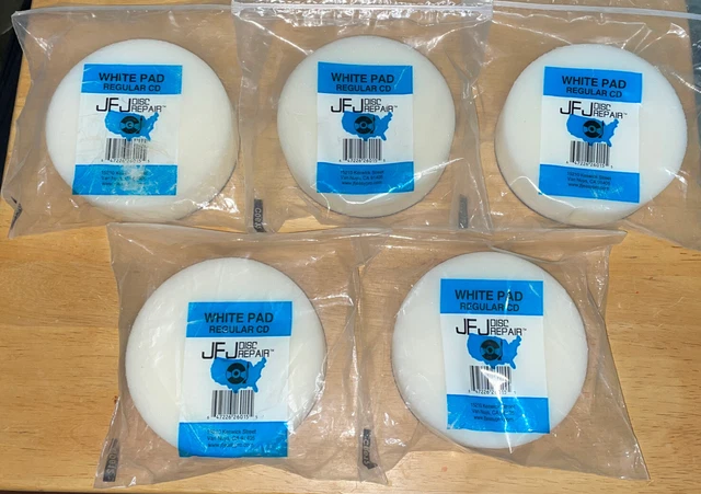 5 JFJ White Buffing Pads for Double Arm Machine